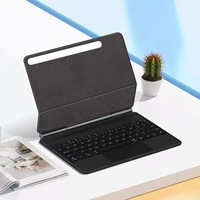 Keyboard nirkabel BT lampu latar RGB ajaib, Keyboard untuk Samsung Galaxy Tab S10 Plus/S9/S8/S7 model