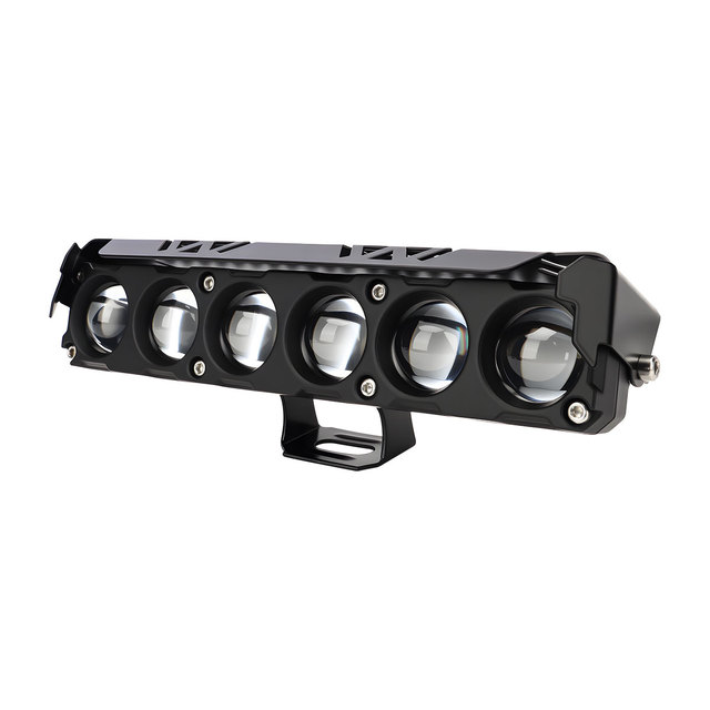 6 Lens LED Motorcycle Spotlight Headlamp White Yellow Dual Color High Low Beam Mini Driving Light Work Light Fog Lamp for Motor