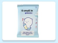 Lingettes pour bébé écologiques, non tissées, non parfumées, hypoallergéniques, combo sec et humide, lingettes nettoyantes naturelles, paquet de 10 pièces pour peaux sensibles