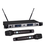 STABCL Système de microphone sans fil professionnel ST-9002 UHF karaoké Microphone à main