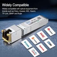 Módulo SFP+ de Cobre 10G al por Mayor, Transceptor RJ45 10GBASE-T de 30m, Compatible con Múltiples Velocidades para Switch de Red, Suministro a Granel