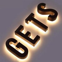 Letrero Luminoso Personalizado de Acero Inoxidable para Negocios, Tiendas, Letrero LED 3D con Logotipo, Letrero para Fachada de Tienda, Letrero de Canal para Exteriores