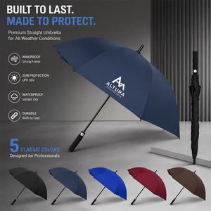 Grand parapluie de golf coupe-vent avec impressions, cadeau d'entreprise de luxe, promotionnel, personnalisé avec logo - Product Image 2