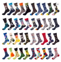 Chaussettes fantaisie en gros à prix abordable, motif imprimé original, en coton et élasthanne, chaussettes épaisses amusantes
