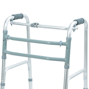 Keyi Wheeled Walking Aid Aluminum Alloy Folding <b>Walker</b> For <b>Elderly</b> Mobility Assistance - Product Image 3