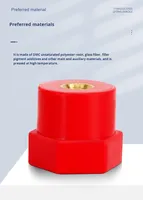 Isolateur hexagonal rouge JYZ en gros, support de barre omnibus, isolateur de poteau, pour borne de recharge de véhicules électriques et stockage d'énergie, OEM