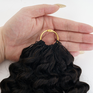 Cheveux en vrac pré-divisés pour tressage, extensions de cheveux humains Deep Wave pour tresses au crochet sans nœuds, 60 grammes/lot, tresses bohèmes invisibles - Product Image 2