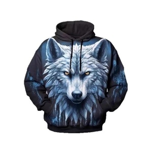Sweat à capuche tricoté pour homme, imprimé animalier, décontracté, sportif, mode, polyvalent, confortable, coupe régulière, printemps <span class=keywords><strong>TEUM</strong></span> Independent - Product Image 4