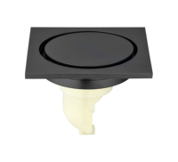 Siphon de sol invisible en laiton pour salle de bain, avec filtre anti-odeur et attrape-cheveux, bouchon de drain de douche