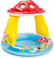 Piscine gonflable personnalisée en PVC en forme de champignon avec pare-soleil, fond antidérapant, pour bébés et enfants, pour l'extérieur, la cour, l'été, vente en gros