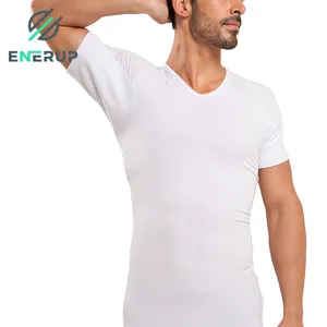 Enerup ODM/OEM Lenzing 모달 통기성 체육관 의류 화이트 V 넥 남성 언더 셔츠 Sweatproof T 셔츠