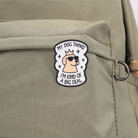Épinglette en émail avec slogan pour les amoureux des chiens, pour veste, sac à dos et tenue quotidienne, accessoire de décoration tendance