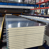 Panel Sándwich de Aluminio con Núcleo de PU Ignífugo A1, Aislado con Poliuretano, para Techos, Paredes de Almacenes y Cámaras Frigoríficas
