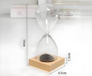 OEM Production Beech Wood Base Magnetic Colourful Sand <strong>Timer</strong> Hourglass - Product Image 5