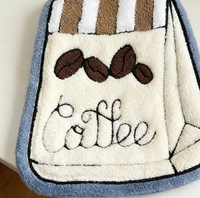 Neue Kaffee-Serie Handtuch zum Aufhängen Niedliches Dickes Saugfähiges Handtuch zum Aufhängen Cartoon-Taschentuch