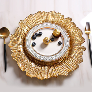 <span class=keywords><strong>Assiette</strong></span> à dîner biodégradable de style européen américain plateau en verre décoratif flocon de neige coloré pour les fêtes irrégulières occidentales - Product Image 2