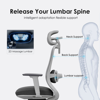 Chaise de bureau ergonomique pivotante à dossier haut en maille, certifiée ISO BIFMA, avec appui-tête 4D massant, pour la maison et le bureau – Nouveauté chinoise très demandée