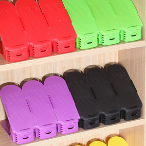 Porte-chaussures simple, épaissi, monobloc, pour usage domestique. Range-chaussures en plastique réglable à double couche, facile à utiliser. - Product Image 2