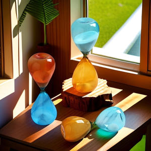 Nouvelle horloge à sable créative en verre, sablier, minuterie de <span class=keywords><strong>3</strong></span> à 60 minutes, ensemble de minuteries personnalisées, forme de goutte d'eau miniature pour la décoration de la maison - Product Image 4