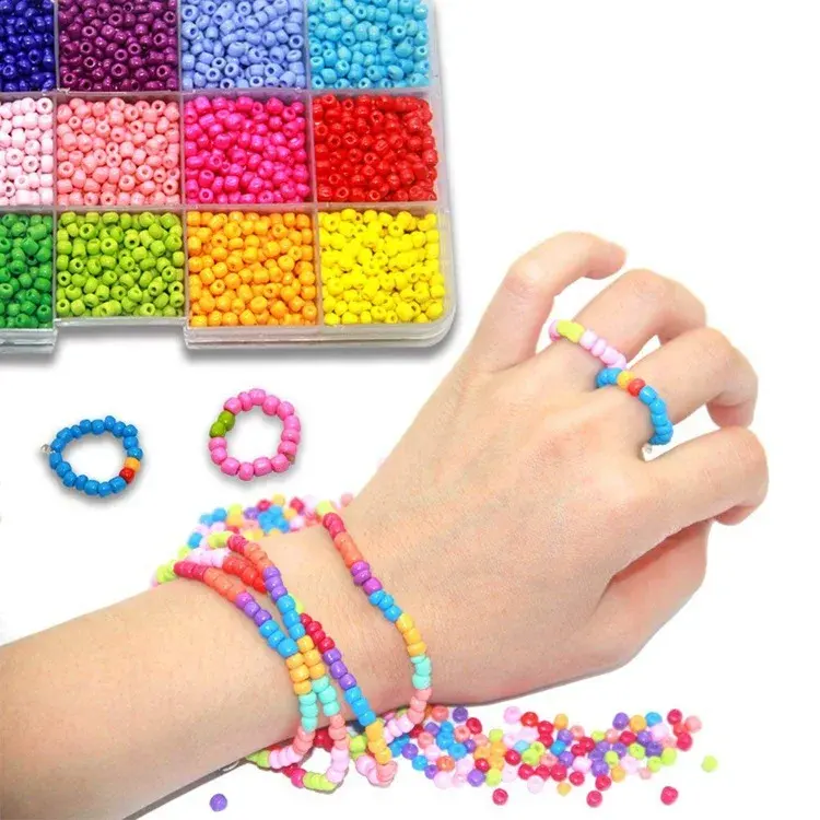 3mm Czech Glass Seed Beads Hand-made Non-fading 8/0 Seed Beads With 15 Color Line Box Decoration Accessories