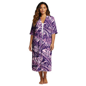 Vêtement pour femme personnalisé, imprimé de fleurs hawaïennes, design samoan, <span class=keywords><strong>kimono</strong></span> confortable pour femme, cardigan polynésien, veste haut de gamme pour femme, cardigan - Product Image 2