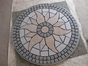 หินแกรนิตผสมถนนกลางแจ้งหินปูรถรูปทรงพัดออกแบบได้ตามต้องการ - Product Image 3