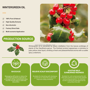 Huile essentielle de Wintergreen de haute qualité utilisée dans les onguents antidouleur et les huiles médicamenteuses, directement de l'usine avec MSDS et COA - Product Image 2