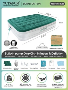OUTAFUN Queen Size PVC Blow up Mattress Durable Eco-Friendly <strong>Air</strong> <strong>Bed</strong> with Built-In Pump for Home Furniture Hospital Bedroom - Product Image 5