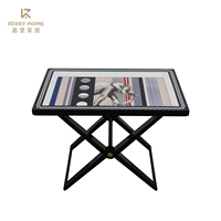 Table de chevet en bois de salon nordique moderne, petit ensemble de Table basse pliable pour thé