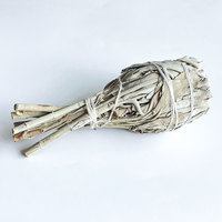Bouquet de sauge blanche style torche avec applicateur, sauge blanche de Californie de qualité supérieure, encens en torche de 4 pouces pour le nettoyage et l'arôme de la maison