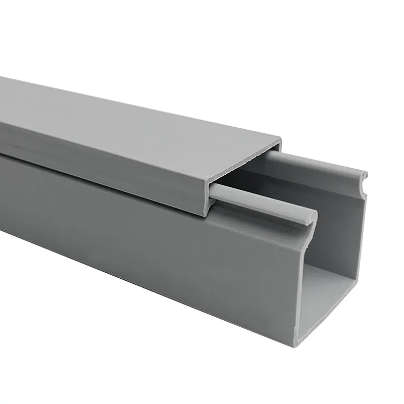 Wbo rắn PVC Trunking rắn tường hệ thống dây điện ống dẫn 100x50 tường mương Trunking sản phẩm điện kênh quản lý cáp hệ thống