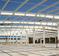 Structure métallique préfabriquée pour entrepôt, installation facile, design industriel