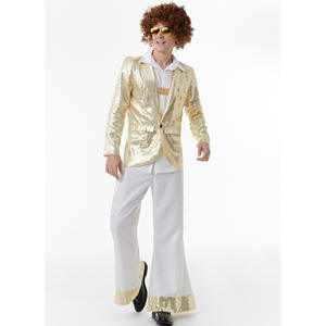Costumes d'halloween pour hommes amour Hippie Costume 1960s scène Performance manteau chemise pantalon perruque fantaisie Cosplay ensemble de <span class=keywords><strong>vêtements</strong></span> - Product Image 5