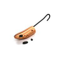 Embauchoir pour chaussures en bois de hêtre, extenseur de chaussures avec poignée à crochet, en bois dur (vernis), dp-ss01a