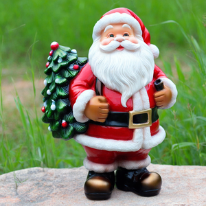 Artesanía de resina Papá Noel de Navidad <span class=keywords><strong>en</strong></span> <span class=keywords><strong>la</strong></span> estatuilla de <span class=keywords><strong>la</strong></span> <span class=keywords><strong>chimenea</strong></span> Estatua de Papá Noel personalizada para <span class=keywords><strong>la</strong></span> decoración del hogar - Product Image 6