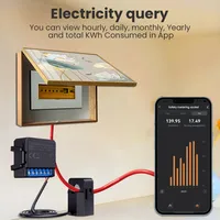 Tuya WiFi/Zigbee compteur d'énergie intelligent pince KWh consommation de Production d'énergie compteur de surveillance bidirectionnel APP télécommande