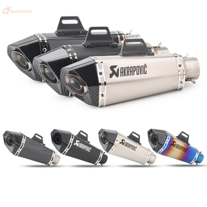 Pot d'échappement en acier inoxydable pour moto Monkey, section avant modifiée, silencieux <span class=keywords><strong>Scorpion</strong></span>, petit, argenté et noir - Product Image 1