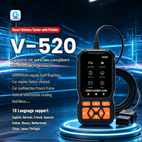 Scanner OBD2 V520 dengan Layar Warna 2,8 inci, Dilengkapi Perpustakaan Kode Kesalahan 35901, Mendukung Cloud Print, Aliran Data Real-time
