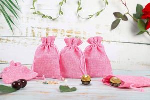 Wholesale Candy Spice Retail Gift Wedding Dustproof <b>Drawstring</b> Colored Small Linen <b>Bags</b> for Jewelry - Product Image 4