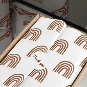 Yüksek kaliteli tek taraflı reçine kaplama hediye ambalaj kağıdı giyim aksesuarları toptan için 17gsm özel Logo baskı - Product Image 2