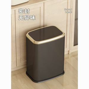Stainless steel trash can, suitable for offices, hotels, homes, living rooms, bathrooms, and kitchens, <b>large</b> capacity, 2026 new - Product Image 2