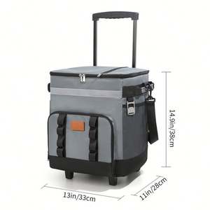 Sac isotherme à tirette personnalisé avec logo Vente en gros Réfrigérateur de voiture Sac de pique-nique extérieur de grande capacité Boîte isotherme portable - Product Image 3