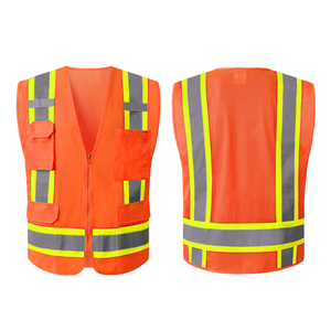 High Visibility Safety Vest Reflective Polyester Workwear Waterproof Breathable Zip Construction Warning <b>Waistcoat</b> OEM Oeko-Tex - Product Image 2