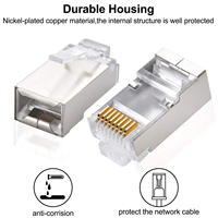 Connecteur Cat6 FTP RJ45 8P8C prise modulaire Ethernet prise RJ45 réseau non blindé avec des performances à grande vitesse pour le réseau