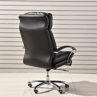 Chaise de bureau de direction ergonomique et confortable à bas prix, avec repose-pieds, en cuir PU noir de luxe, inclinable