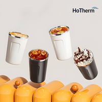 Gobelet à café isotherme en acier inoxydable à double paroi avec affichage de la température, poignée antidérapante, 510 ml, vente en gros, tasse de voyage de luxe pour les affaires