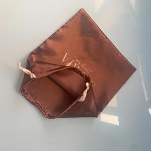 Custom Printed Logo Large Hair Silk Jewelry Eyelash <b>Pouch</b> Shoe <b>Drawstring</b> Bag Satin Dust Bags for Handbags Hair Bags Packaging - Product Image 2