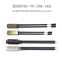 Protecteur thermique KSD9700, fermeture normale/ouverture, thermostat, interrupteur de température en silicone, contrôleur 0-220V 30mm, appareils électroménagers