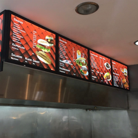 Boîte à lumière rétroéclairée LED magnétique Restaurant de restauration rapide Menu LED