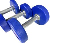 Haltères réglables en acier avec revêtement CPU, motif gaufré, durables, antidérapants, pour fitness commercial complet
